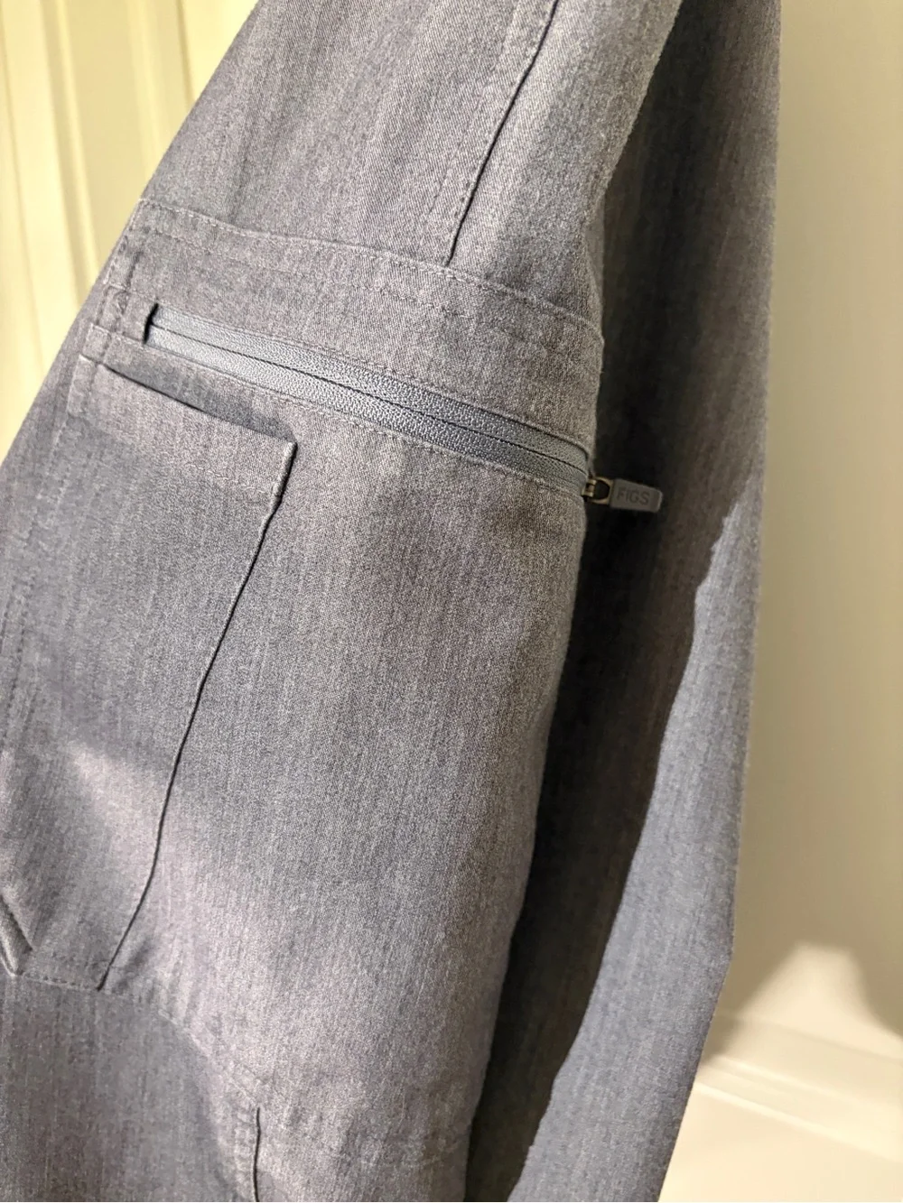 FIGS Men's Technical Collection Scrub Pants Charcoal Heather Gray Teal Tie XXL